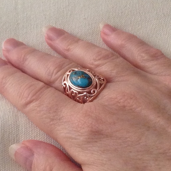 NWB 🌵MOJAVE BLUE TURQUOISE Copper (14x9mm) 🌵 - Picture 4 of 4